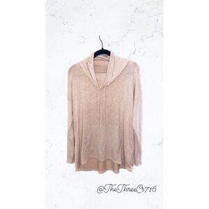 Style & CO light pink cowl neck sweater size M